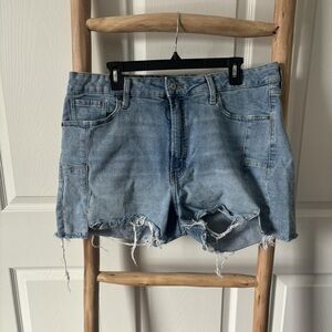 Old Navy Light Wash Distressed Denim Cutoff Shorts